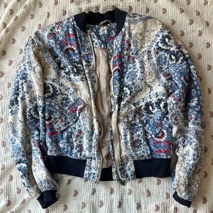 Free People Paisley Bomber